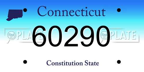 60290 Connecticut License Plate