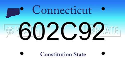 602C92 Connecticut License Plate