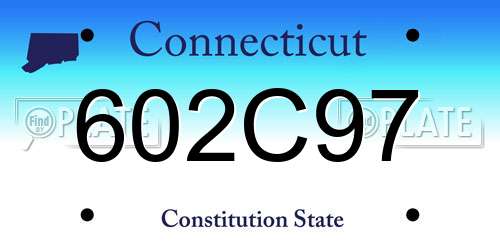 602C97 Connecticut License Plate