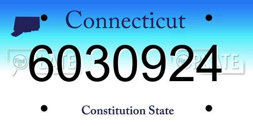 6030924 Connecticut License Plate