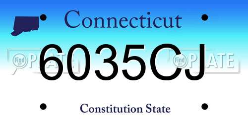 6035CJ Connecticut License Plate