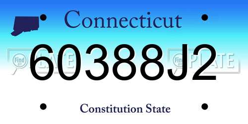 60388J2 Connecticut License Plate