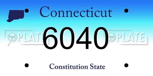 6040 Connecticut License Plate