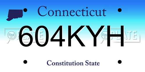 604KYH Connecticut License Plate