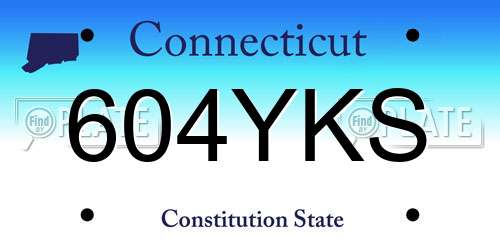 604YKS Connecticut License Plate