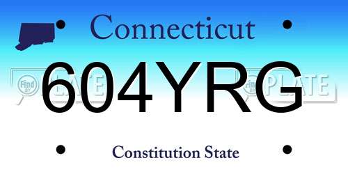 604YRG Connecticut License Plate