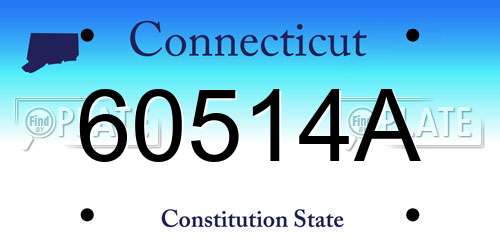 60514A Connecticut License Plate
