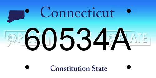 60534A Connecticut License Plate