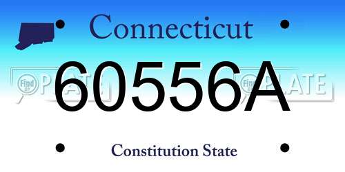 60556A Connecticut License Plate