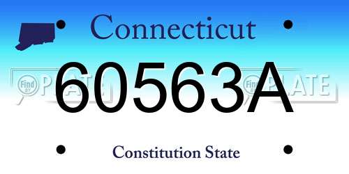 60563A Connecticut License Plate