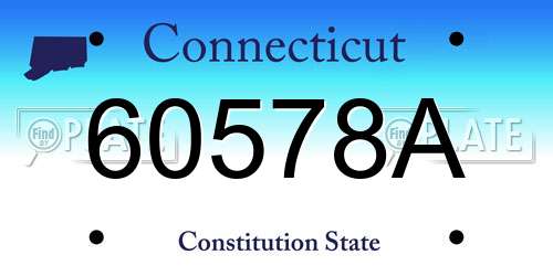 60578A Connecticut License Plate
