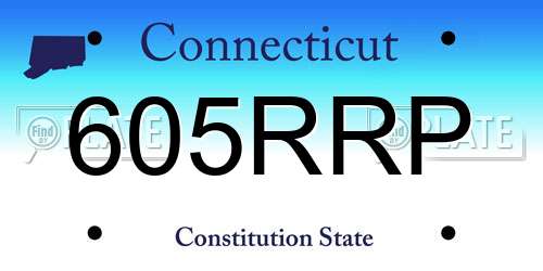605RRP Connecticut License Plate