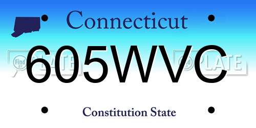605WVC Connecticut License Plate