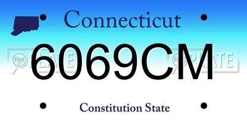 6069CM Connecticut License Plate