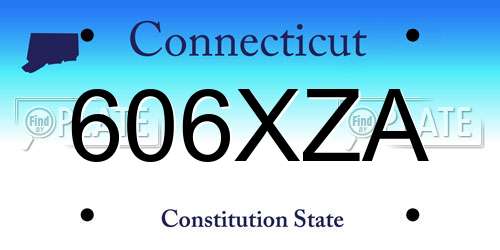 606XZA Connecticut License Plate