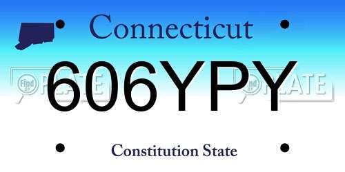 606YPY Connecticut License Plate