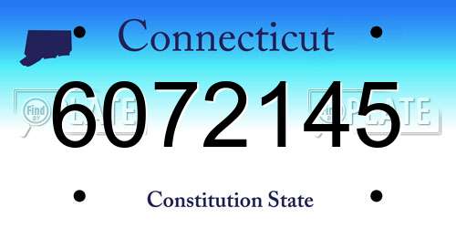 6072145 Connecticut License Plate
