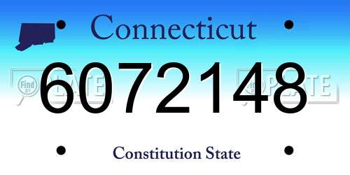 6072148 Connecticut License Plate