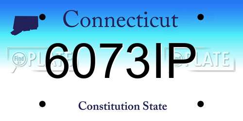 6073IP Connecticut License Plate