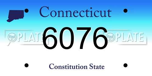 6076 Connecticut License Plate