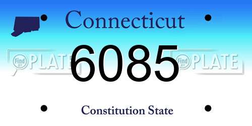 6085 Connecticut License Plate