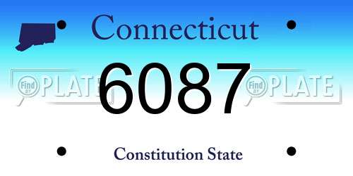 6087 Connecticut License Plate