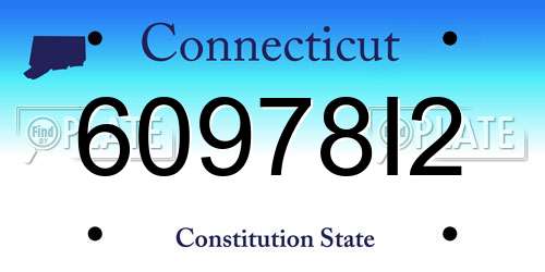 60978I2 Connecticut License Plate