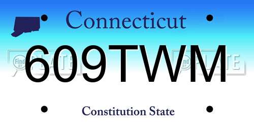 609TWM Connecticut License Plate