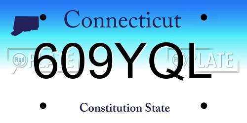 609YQL Connecticut License Plate
