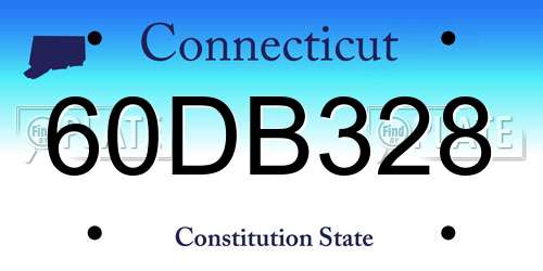 60DB328 Connecticut License Plate
