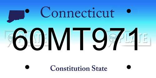 60MT971 Connecticut License Plate
