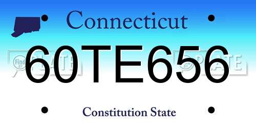 60TE656 Connecticut License Plate
