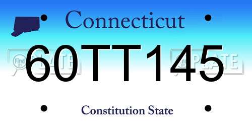 60TT145 Connecticut License Plate