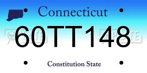 60TT148 Connecticut License Plate