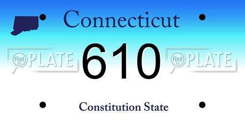 610 Connecticut License Plate