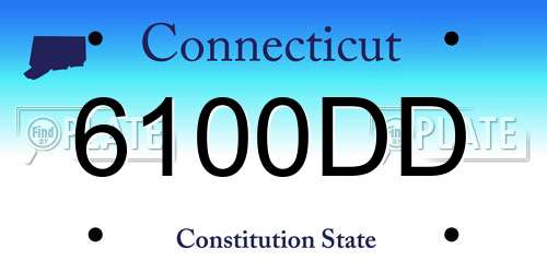 6100DD Connecticut License Plate