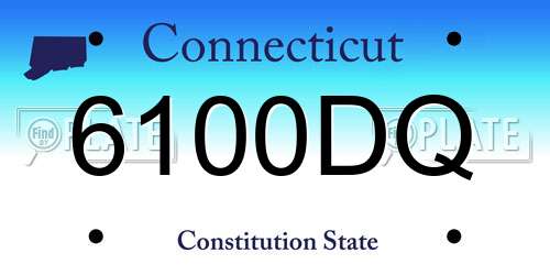 6100DQ Connecticut License Plate
