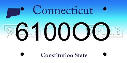 6100OO Connecticut License Plate