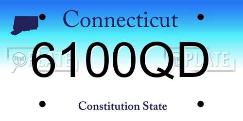 6100QD Connecticut License Plate