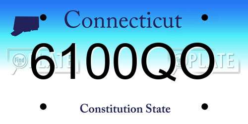 6100QO Connecticut License Plate