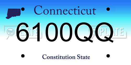 6100QQ Connecticut License Plate