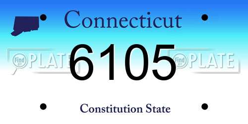6105 Connecticut License Plate
