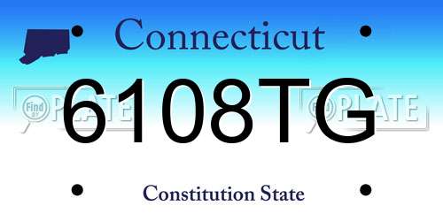 6108TG Connecticut License Plate