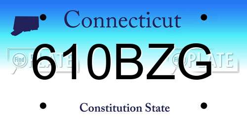 610BZG Connecticut License Plate