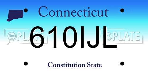 610IJL Connecticut License Plate