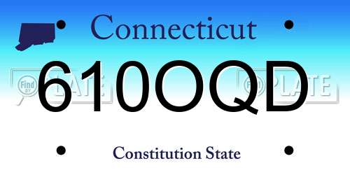 610OQD Connecticut License Plate