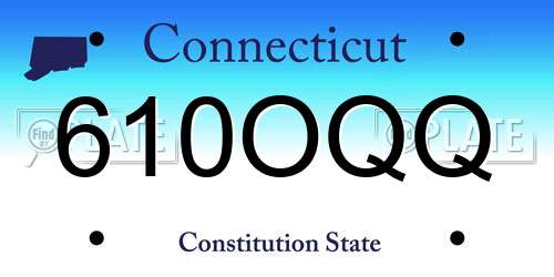 610OQQ Connecticut License Plate