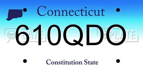 610QDO Connecticut License Plate