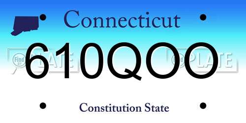 610QOO Connecticut License Plate