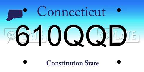 610QQD Connecticut License Plate